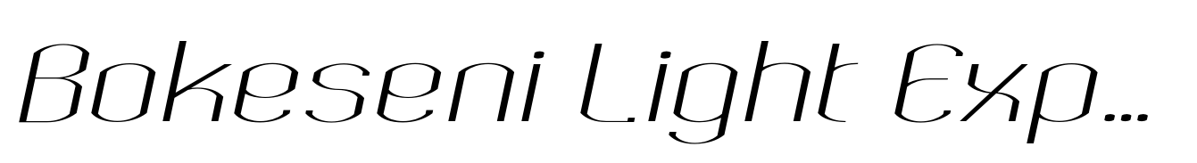 Bokeseni Light Expanded Italic